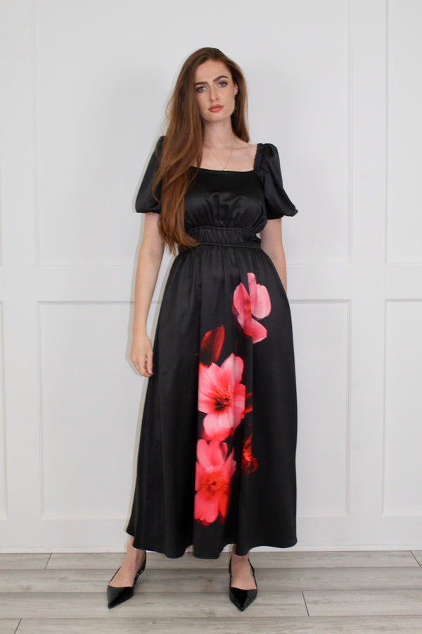 flounce london Floral Printed Midaxi Dress