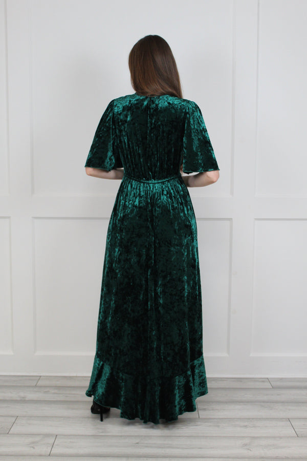 Flounce London Flounce London Green Velvet Midaxi