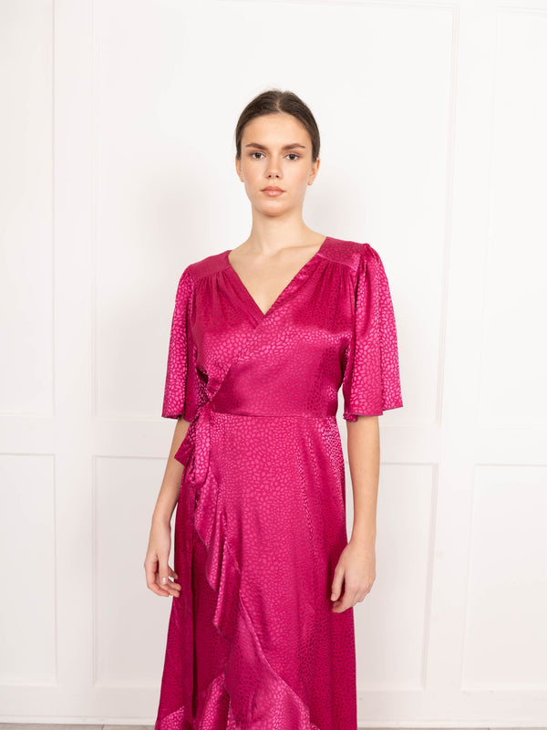 Flounce London Flounce London Pink Wrap Dress