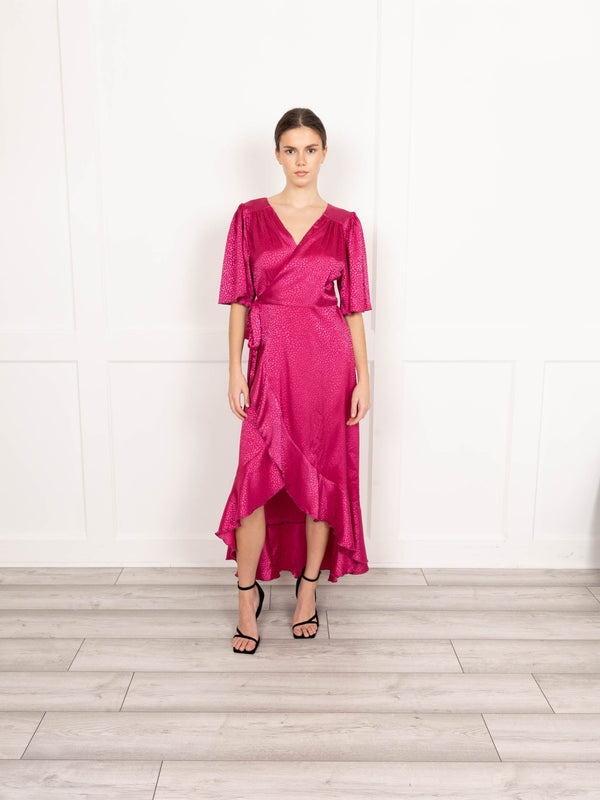 flounce london Flounce London Pink Wrap Dress