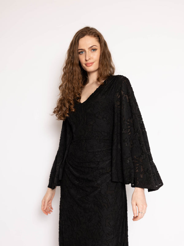 Flounce London Flounce London Lace Long Sleeve Maxi Dress