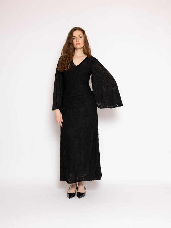 Flounce London Flounce London Lace Long Sleeve Maxi Dress