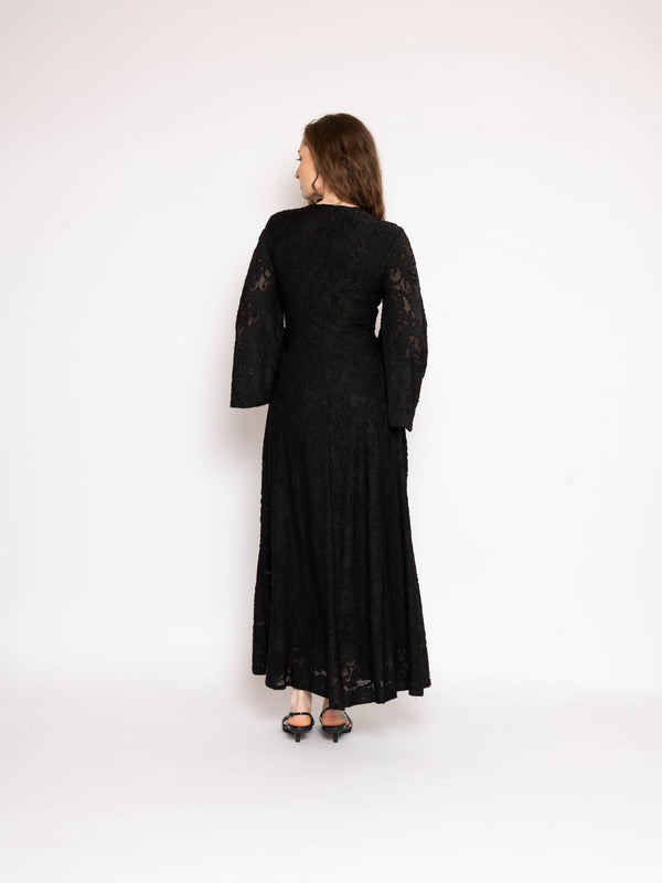 Flounce London Flounce London Lace Long Sleeve Maxi Dress