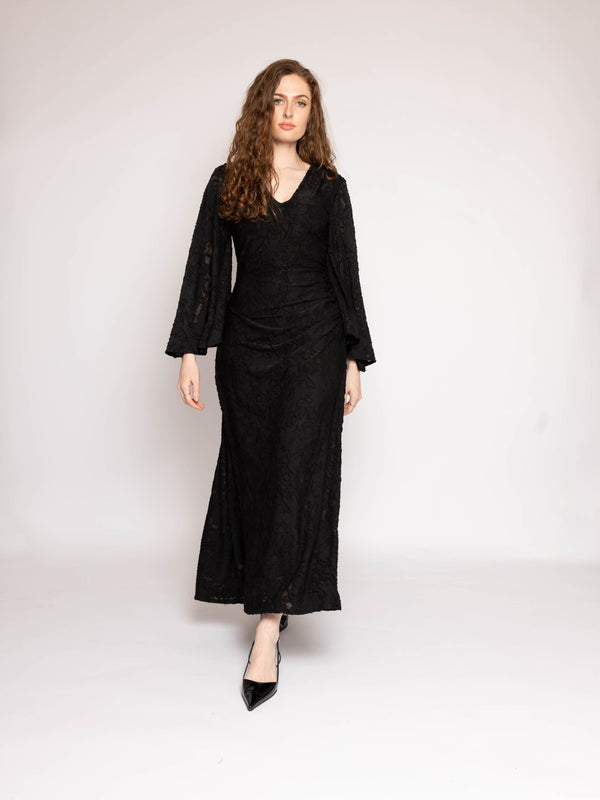flounce london Flounce London Lace Long Sleeve Maxi Dress