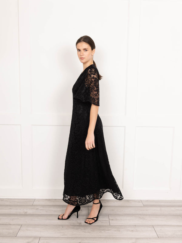 Flounce London Flounce London Lace Short Sleeve Maxi Dress