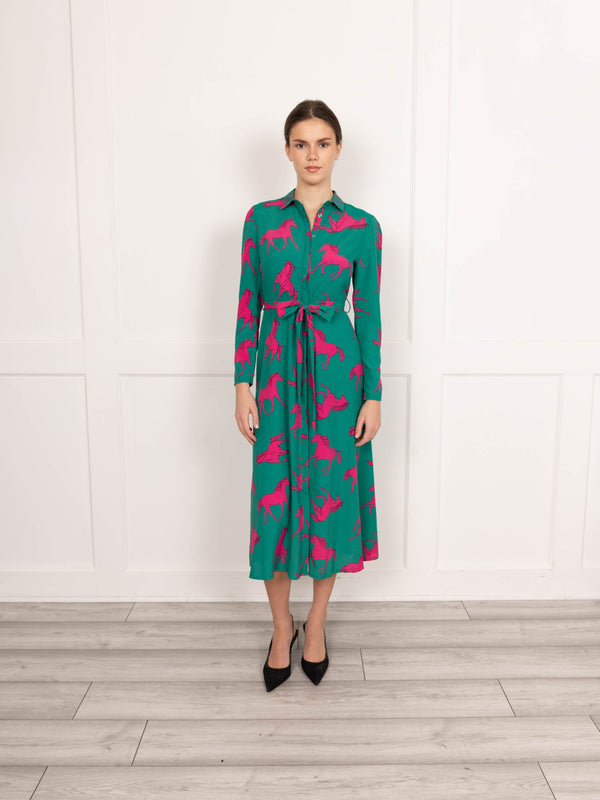flounce london Flounce London Midi Dress with Horse Print