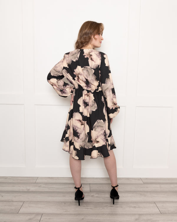 Flounce London Printed Woven Crepe Mini Dress