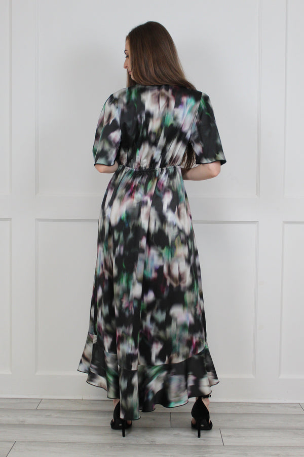 Flounce London Flounce London Smudge Printed Midaxi
