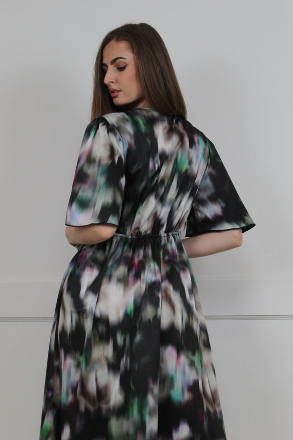 Flounce London Flounce London Smudge Printed Midaxi