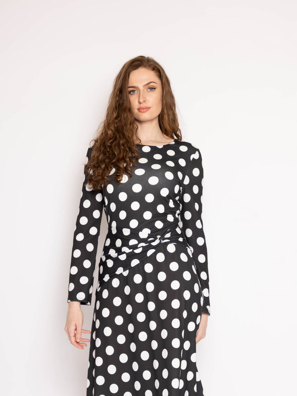 Flounce London Flounce London Spot Jersey Maxi Dress