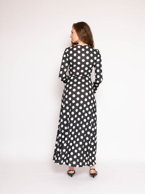 Flounce London Flounce London Spot Jersey Maxi Dress