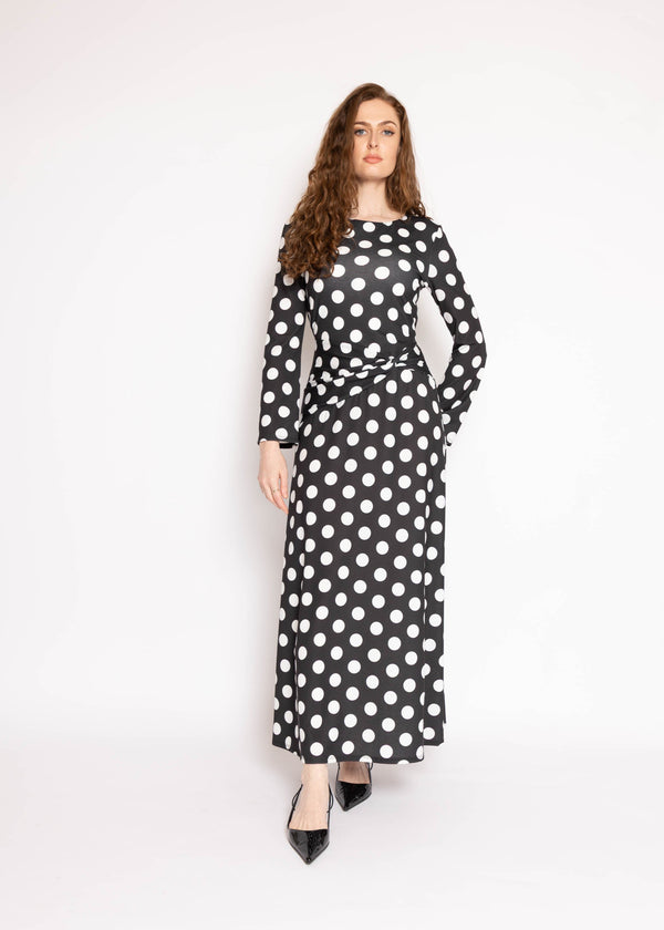 flounce london Flounce London Spot Jersey Maxi Dress