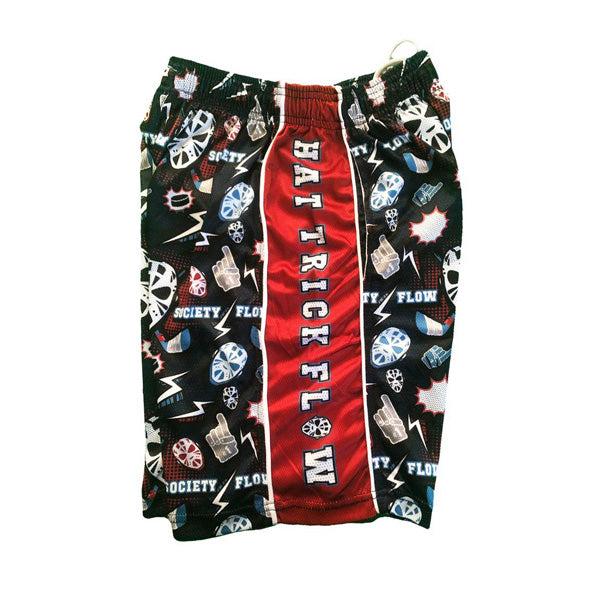 Flow Society Boys Black Hat Trick Attack Shorts Black