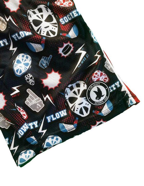 Flow Society Boys Black Hat Trick Attack Shorts Black