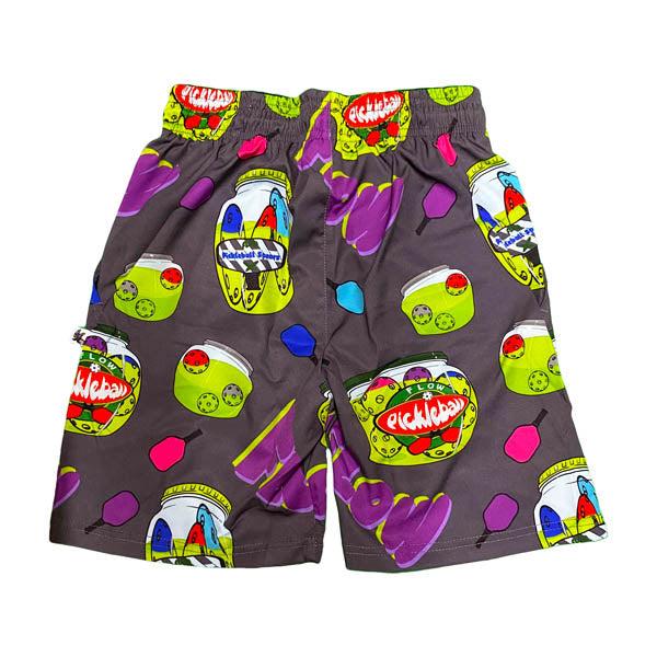 Flow Society Boys Black & Multi Pickleball Jar Short Black Multi
