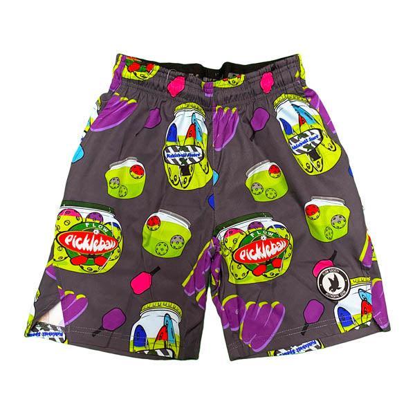 Flow Society Boys Black & Multi Pickleball Jar Short Black Multi