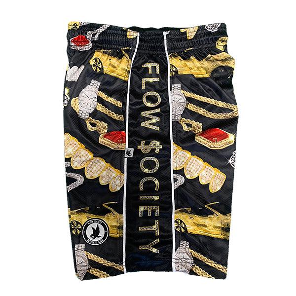 Flow Society Boys Bling Society Attack Short Black/Gold