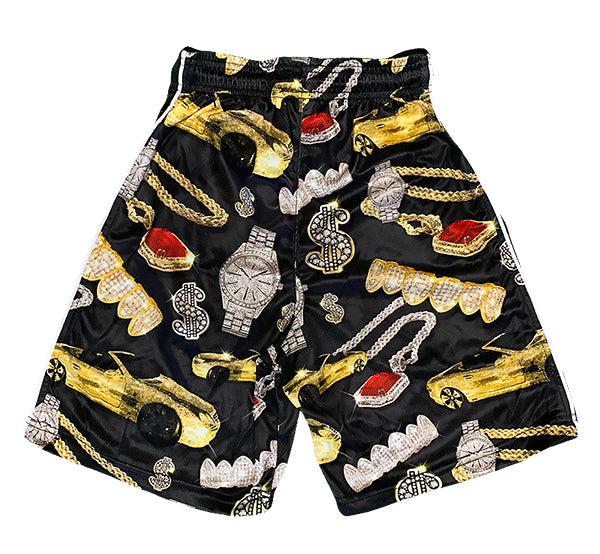 Flow Society Boys Bling Society Attack Short Black/Gold