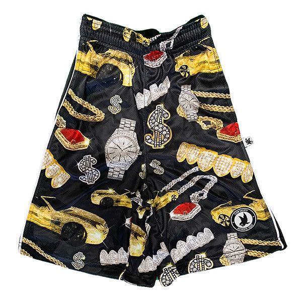 Flow Society Boys Bling Society Attack Short Black/Gold