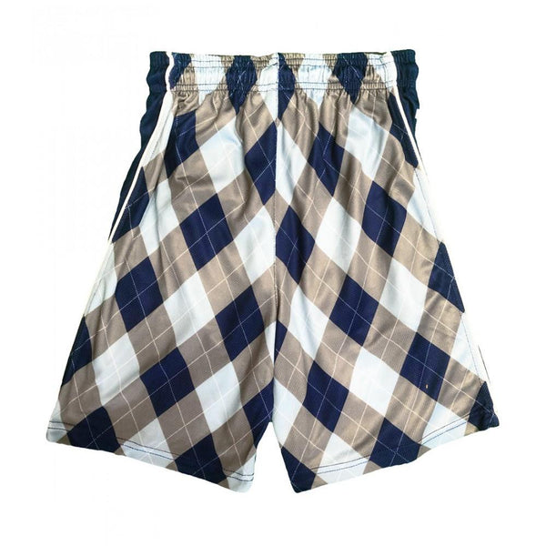 flow society Boys Blue & Grey Argyle Attack Short Blue/Grey
