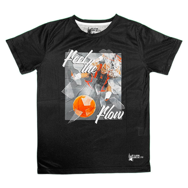 flow society Boys Feel The Flow Basketball Tee Black