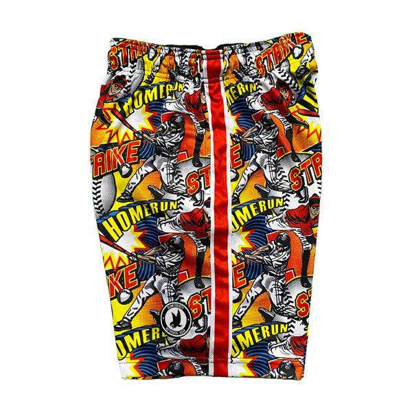 Flow Society Boys Flow Baseball Comic Sideline Attack Short Orange