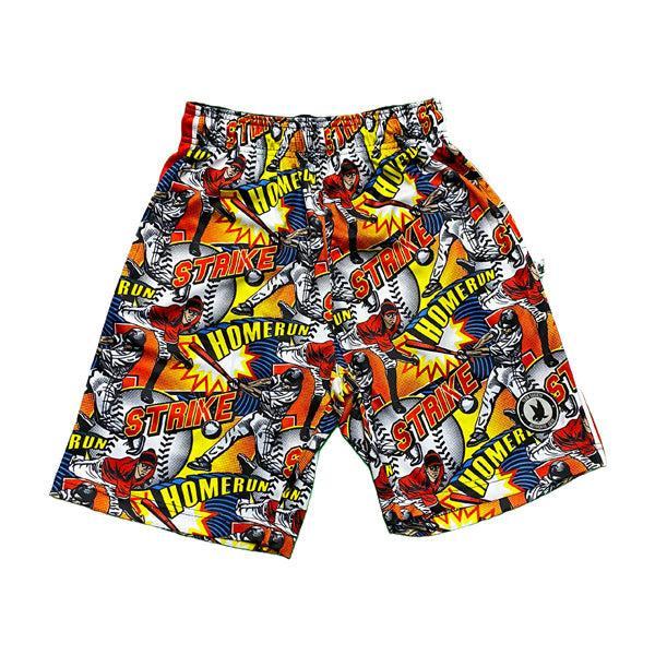 flow society Boys Flow Baseball Comic Sideline Attack Short Orange