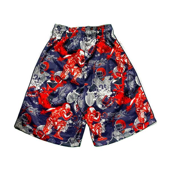 Flow Society Boys Flow Game Day Football Attack Short Red/Blue