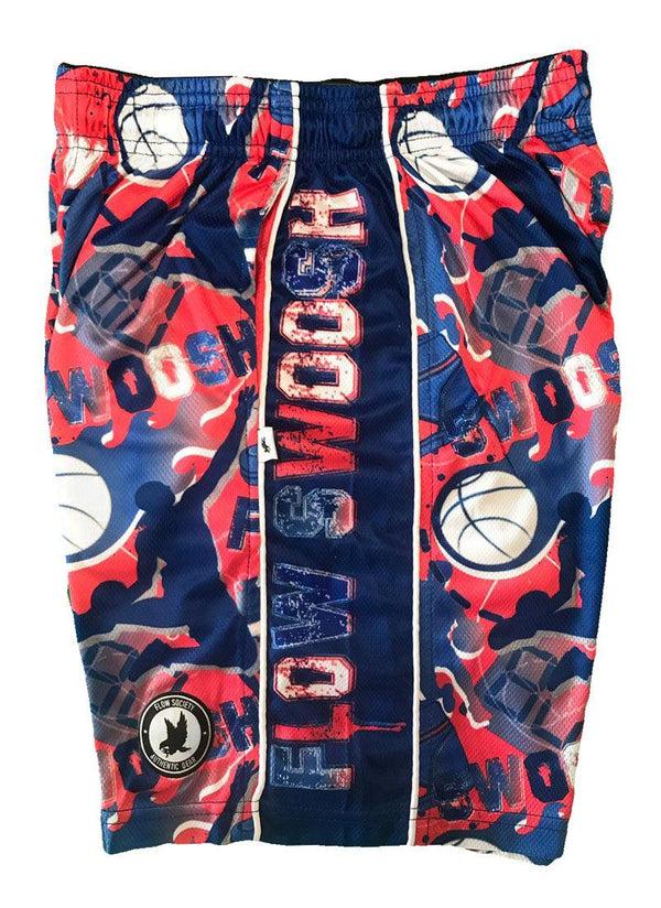 Flow Society Boys Flow Swoosh Blue & Red Attack Short Blue/Red