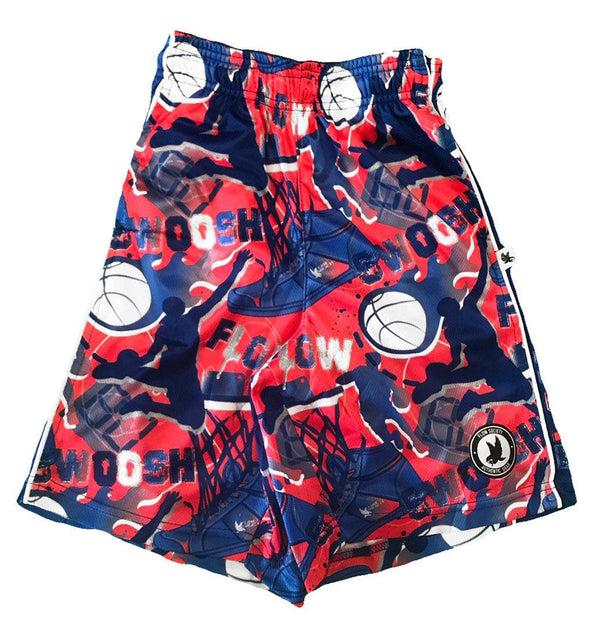 Flow Society Boys Flow Swoosh Blue & Red Attack Short Blue/Red