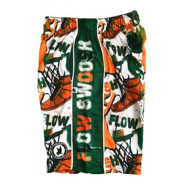 Flow Society Boys Flow Swoosh Green & White Attack Short Green/White