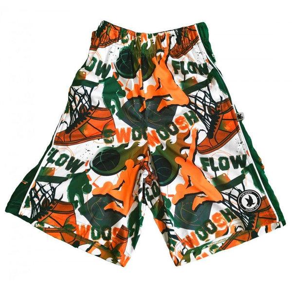 Flow Society Boys Flow Swoosh Green & White Attack Short Green/White