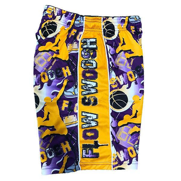 Flow Society Boys Flow Swoosh Purple & Gold Attack Short Purple/Yellow
