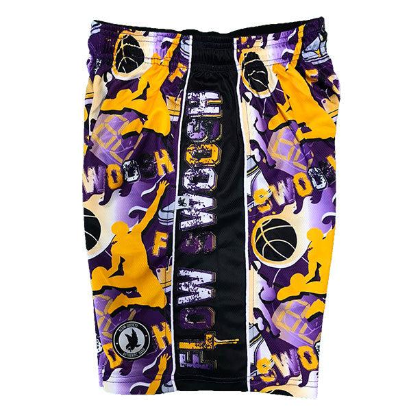 Flow Society Boys Flow Swoosh Purple & Gold Attack Short Purple/Yellow