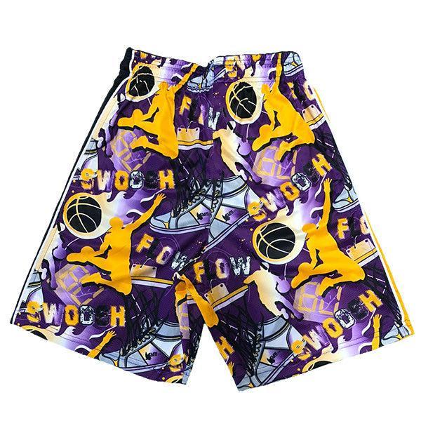 Flow Society Boys Flow Swoosh Purple & Gold Attack Short Purple/Yellow