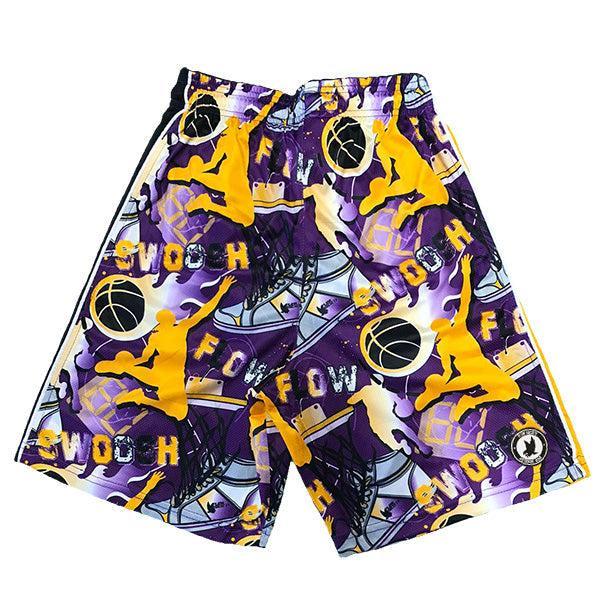 flow society Boys Flow Swoosh Purple & Gold Attack Short Purple/Yellow