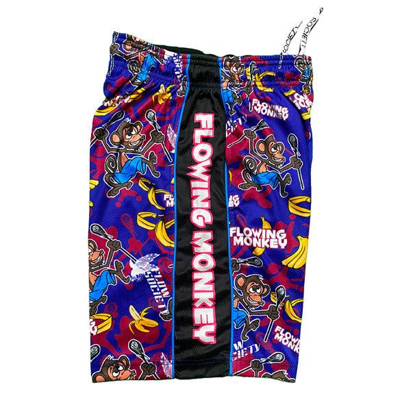 Flow Society Boys Flowing Monkey Attack Shorts Blue/Red
