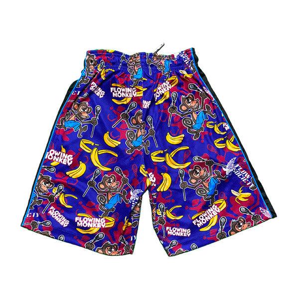 Flow Society Boys Flowing Monkey Attack Shorts Blue/Red