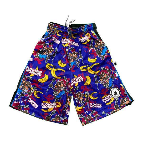 Flow Society Boys Flowing Monkey Attack Shorts Blue/Red