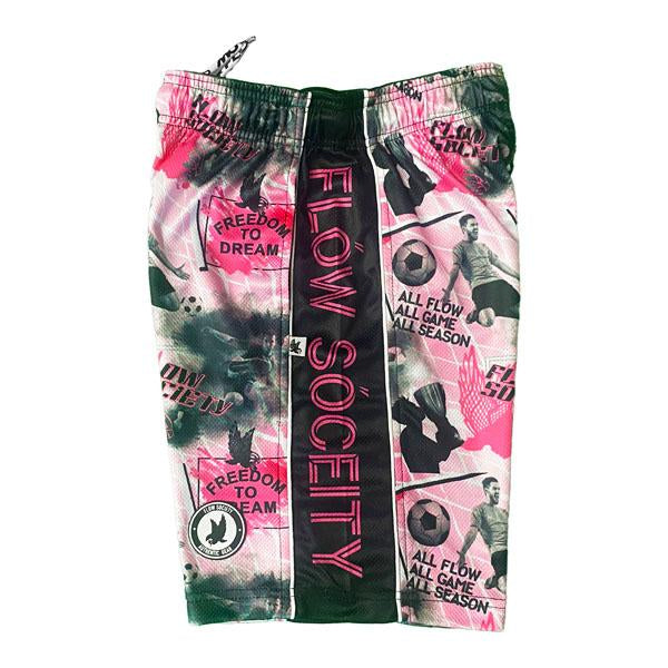 Flow Society Boys Freedom To Dream Soccer Attack Short Pink