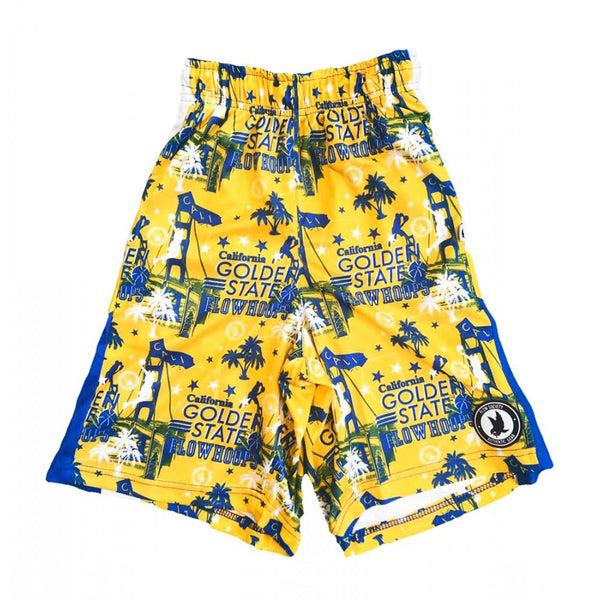 flow society Boys Golden State Hoops Attack Short Yellow
