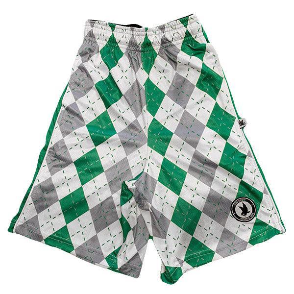 Flow Society Boys Grey & Green Argyle Attack Short Grey/Green