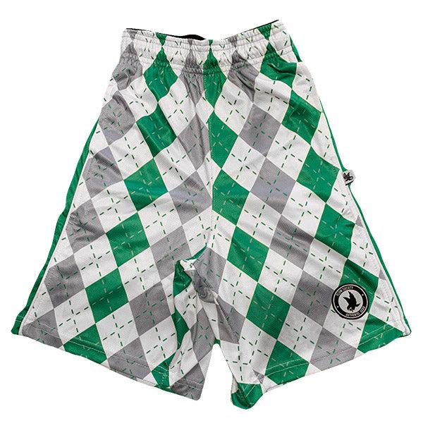 Flow Society Boys Grey & Green Argyle Attack Short Grey/Green