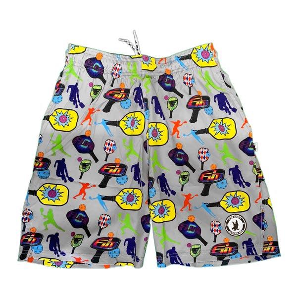 Flow Society Boys Grey Pickleball Paddle Short Grey