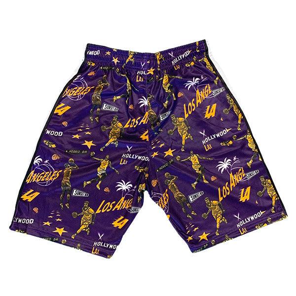 Flow Society Boys LA Basketball Flow Short Purple/Yellow