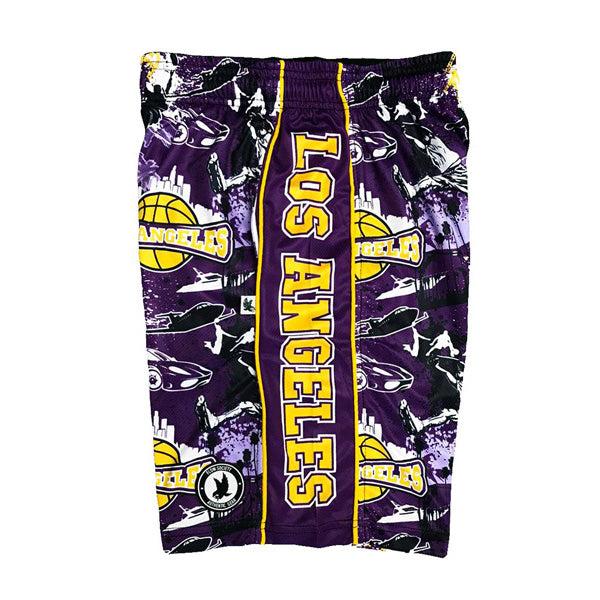 Flow Society Boys LA Basketball Short Purple/Yellow
