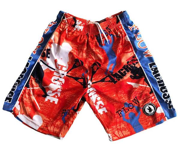 flow society Boys Lacrosse Flow Attack Short Orange
