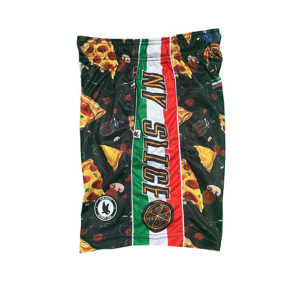 Flow Society Boys NY Pizza Slice Attack Short Black