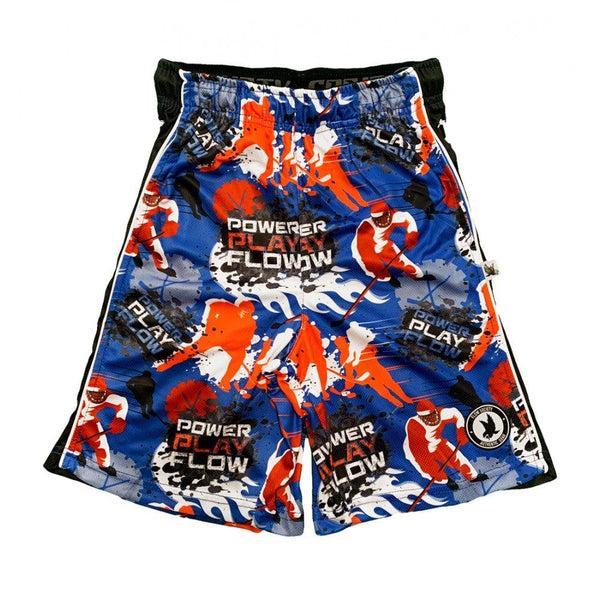 Flow Society Boys Power Play Hockey Attack Shorts Blue