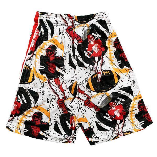 Flow Society Boys QB Football Flow Attack Short White/Multi